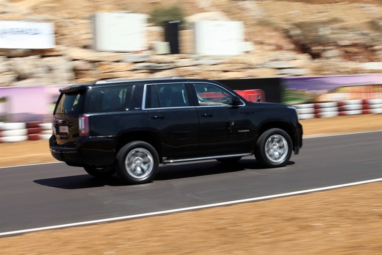 The new GMC Yukon… on a race track! 